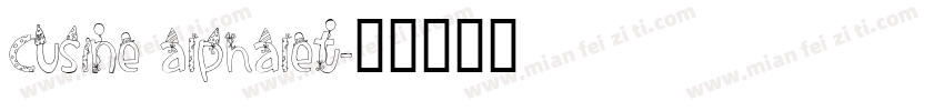 Cusine alphalet字体转换
